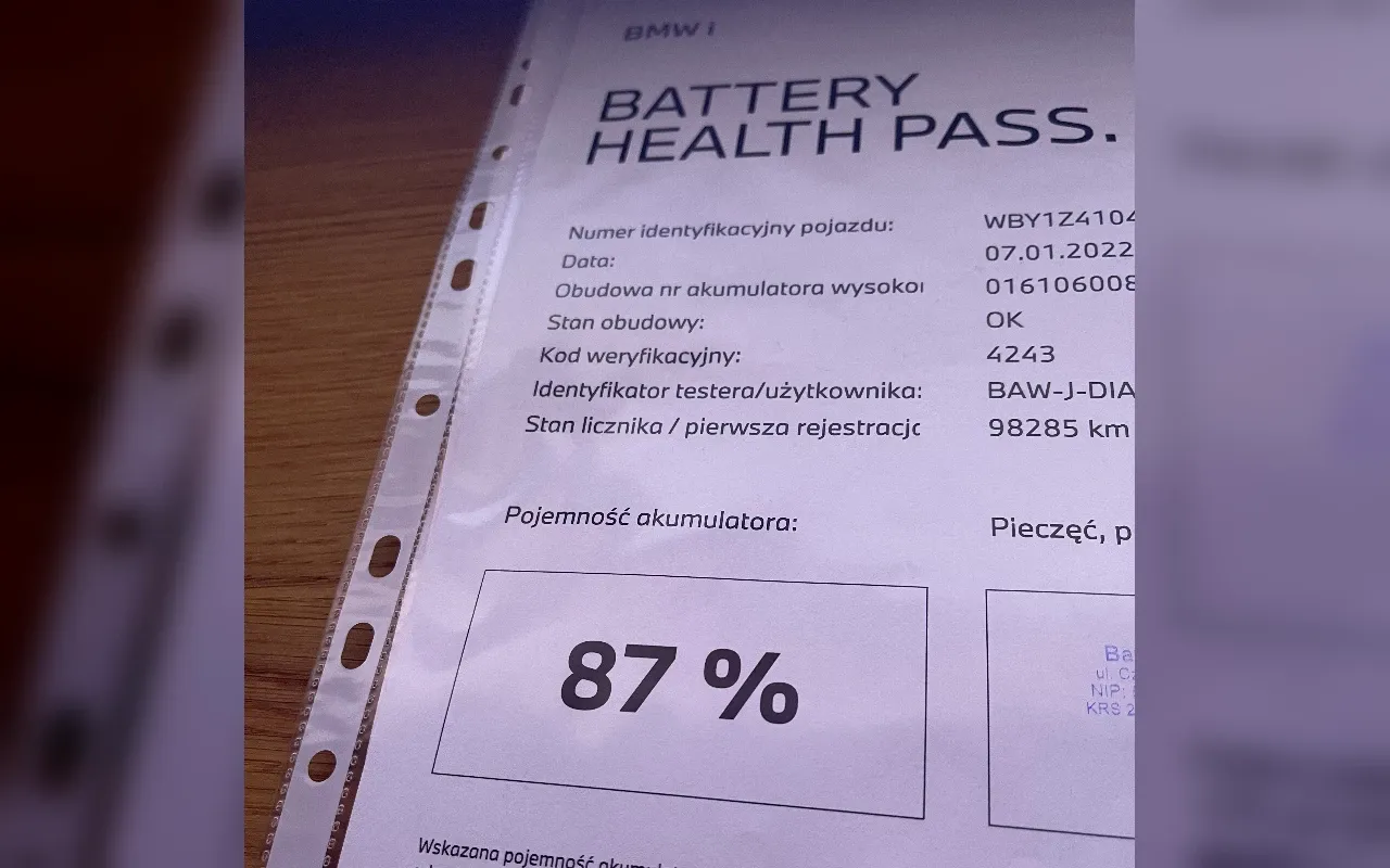 diagnostyka baterii BMW i3 SOH