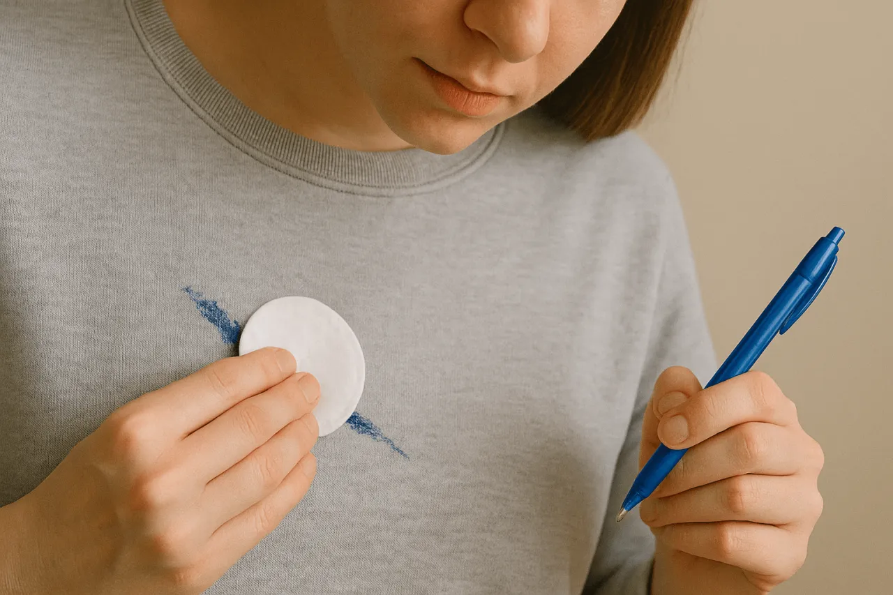 domowe sposoby usuwanie tuszu z ubrań