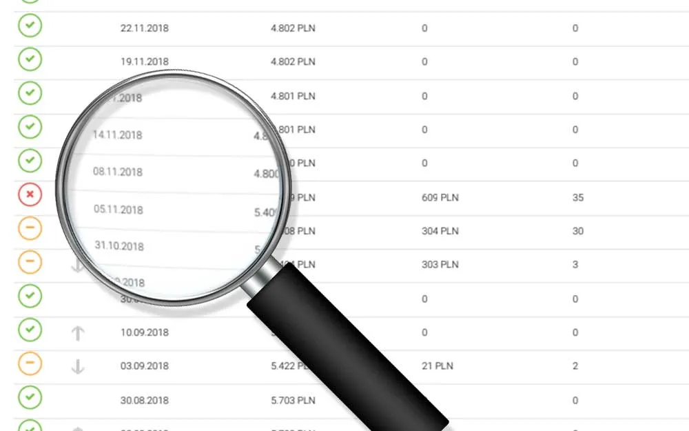 Osoba analizująca raport kredytowy