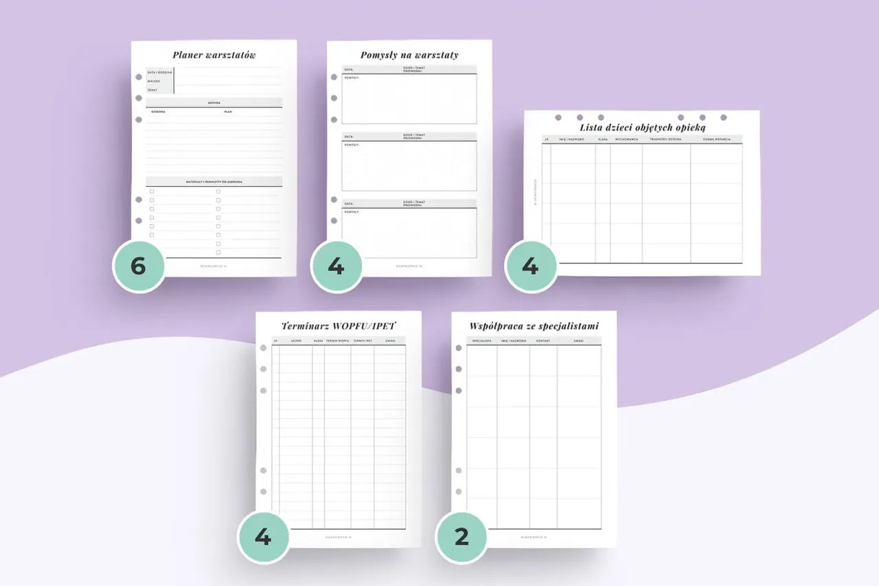 dziennik pedagoga szablon