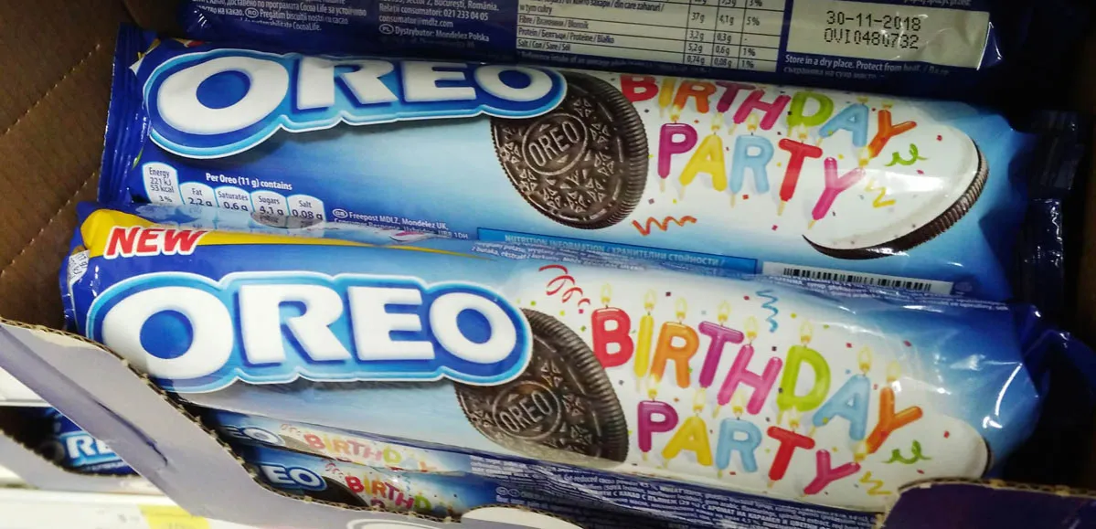 Oreo opakowanie składniki wegańskie