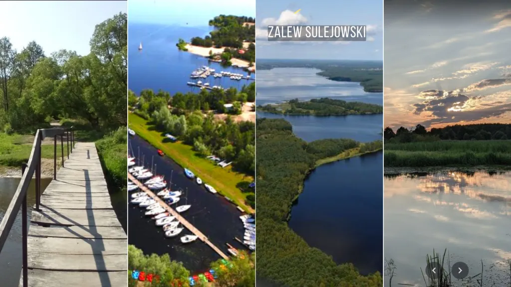 trasa rowerowa zalew sulejowski widok