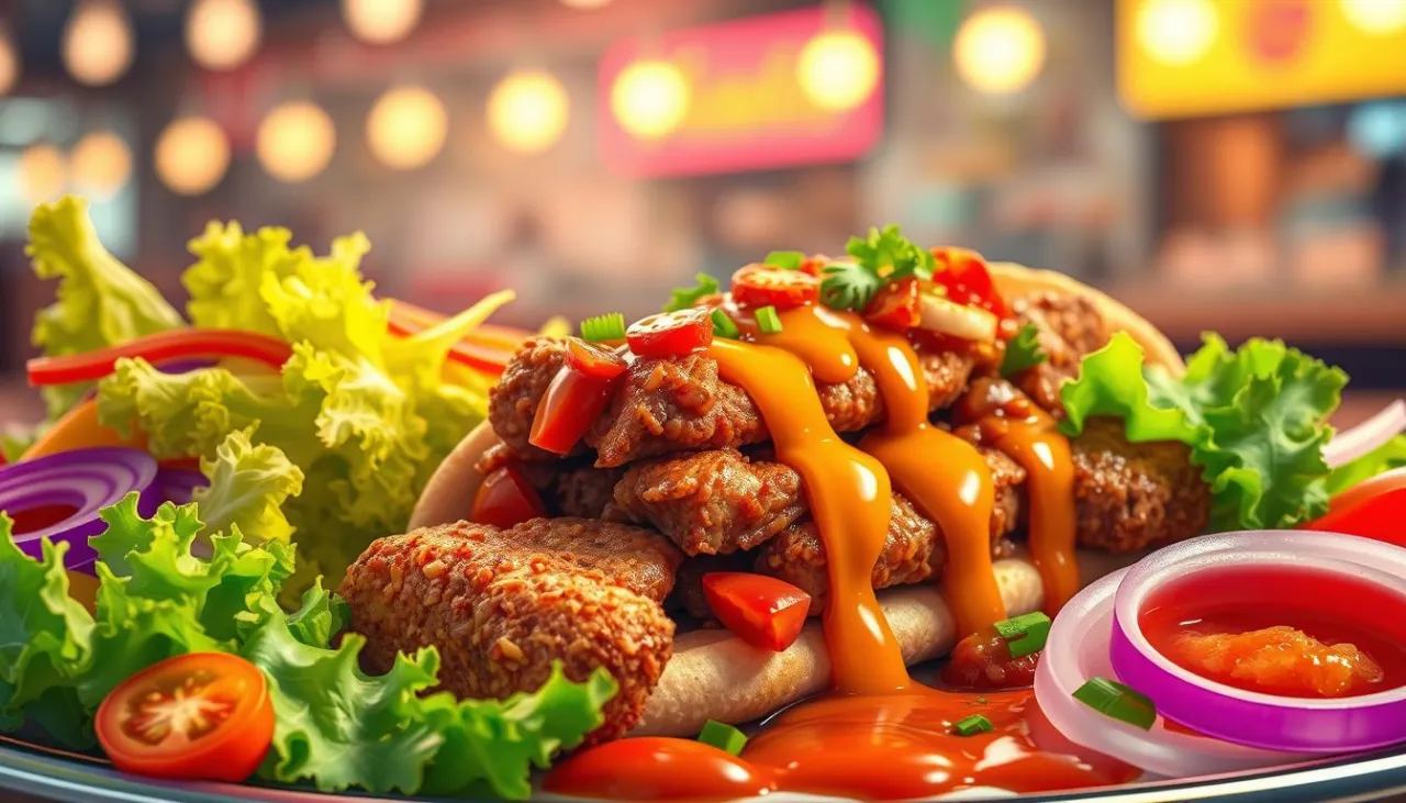 Niezdrowy kebab składniki