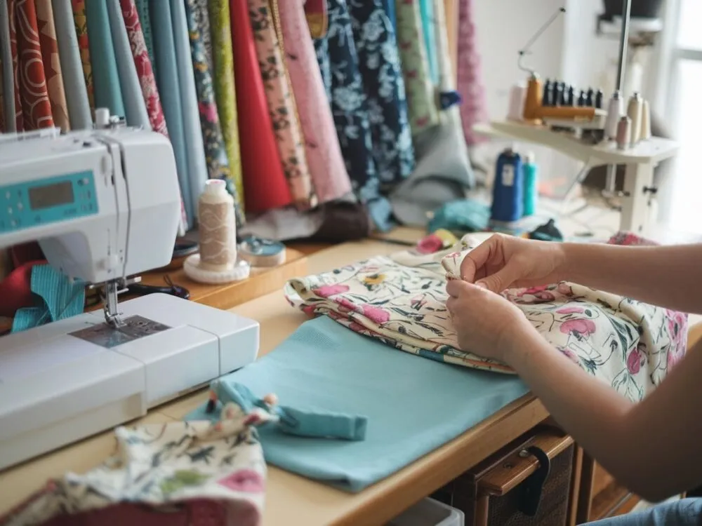 materiały i narzędzia do szycia poduszek