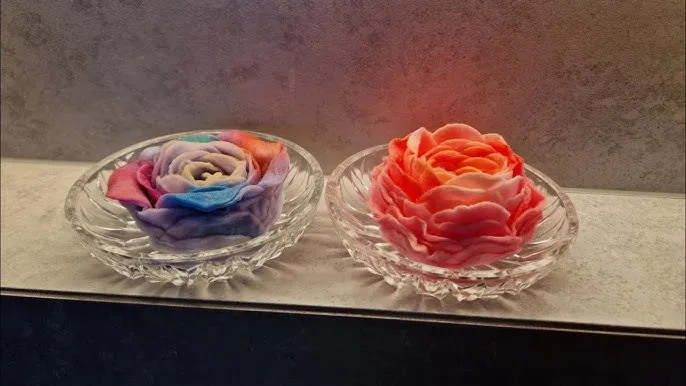 szycie róży z pojedynczych płatków tutorial