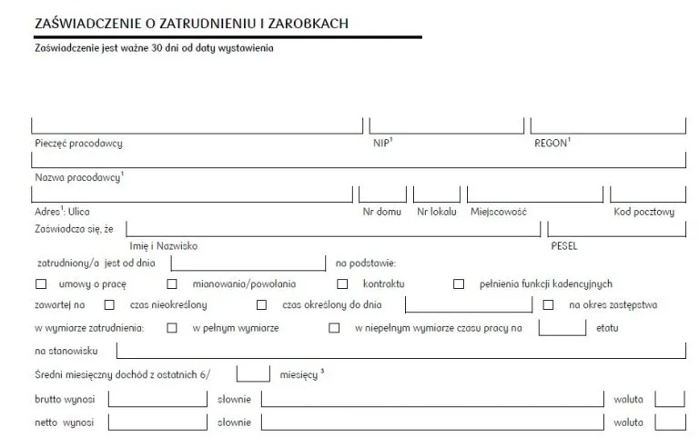 umowa kredytowa z bankiem dokumenty