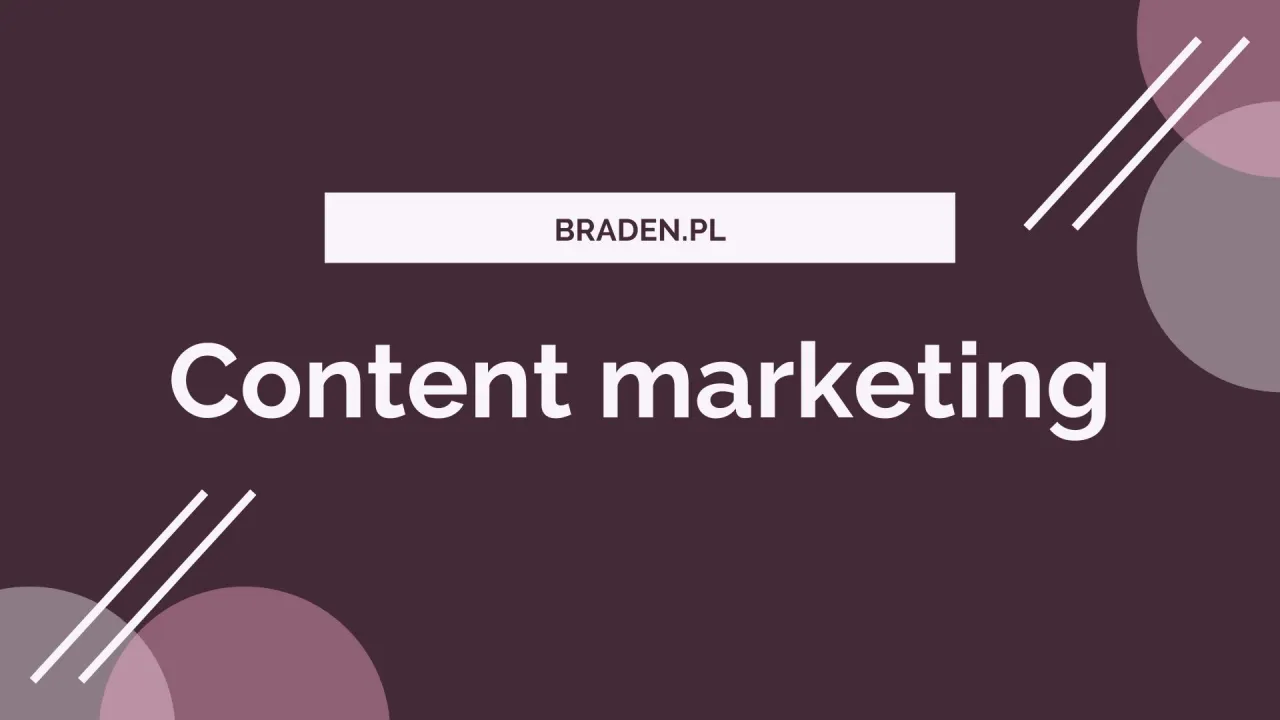 BRADEN.PL tworzy dobry kontent. Na ekranie widnieje napis 