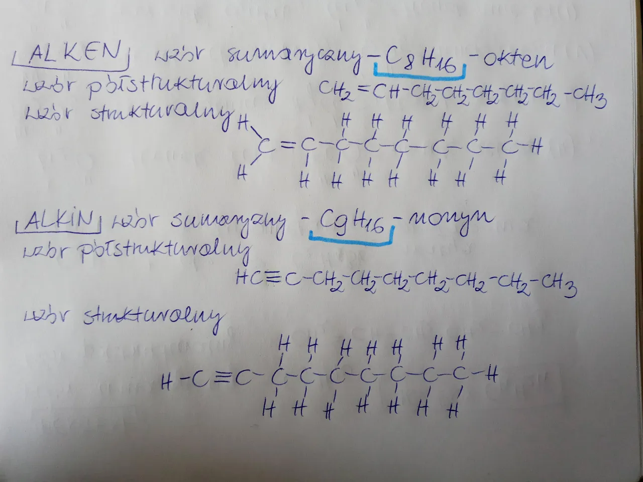 r&oacute;żnica wz&oacute;r sumaryczny strukturalny p&oacute;łstrukturalny