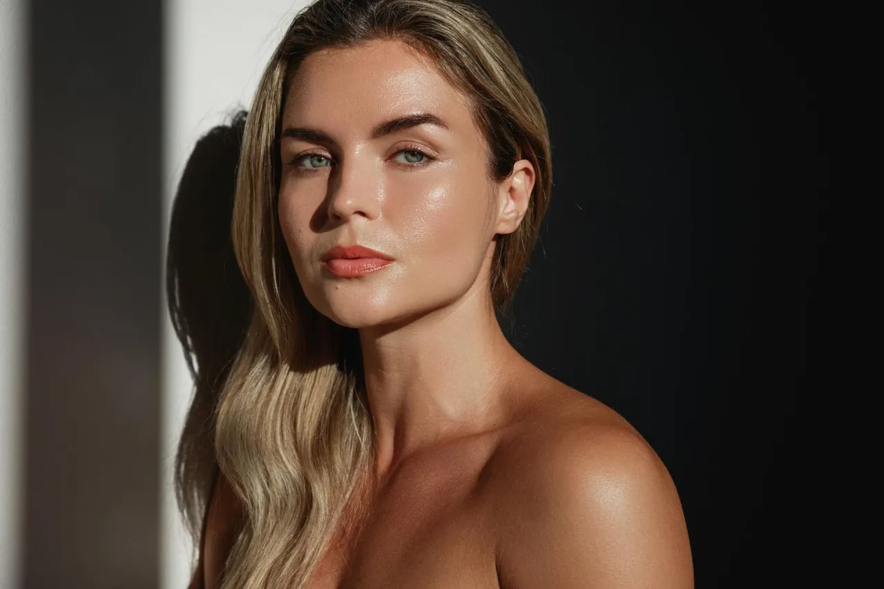 kobieta z promienną cerą, zdrowa skóra, naturalny blask