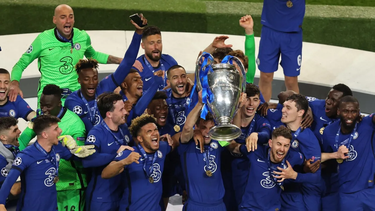 Chelsea Liga Mistrz&oacute;w 2021 świętowanie