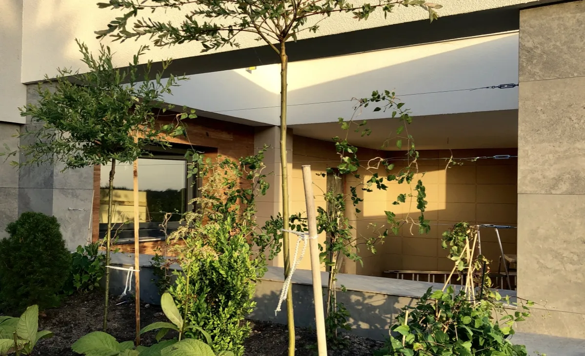 Pergola z linek stalowych inspiracje