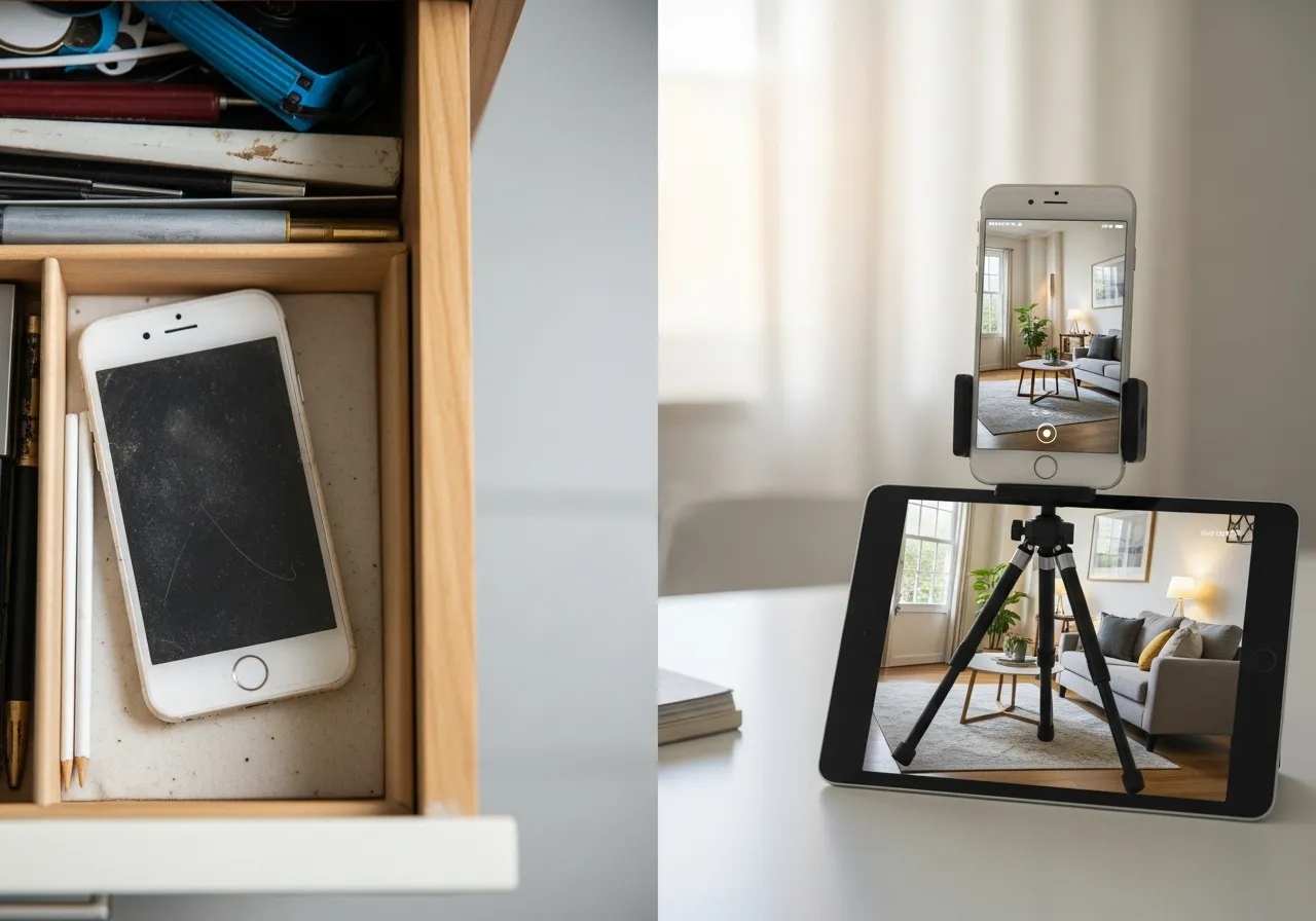 Stary telefon jako kamera monitoringu