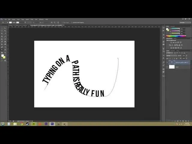 Photoshop text on path examples
