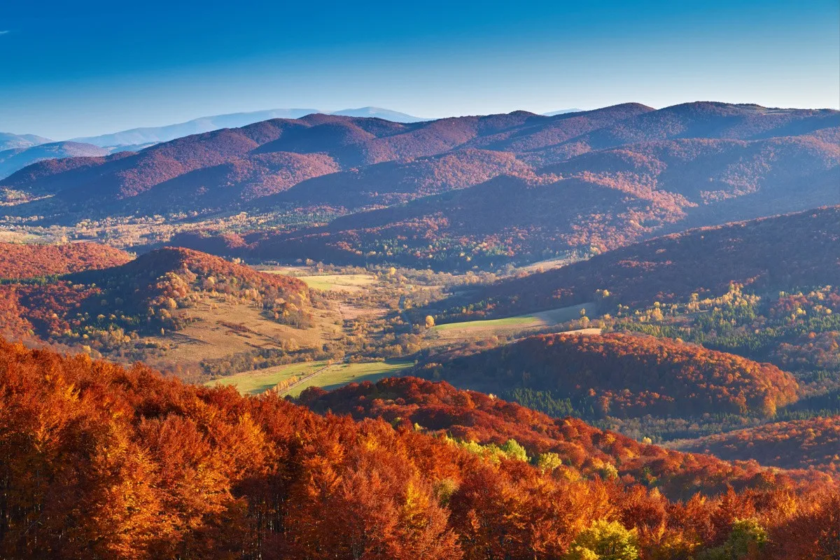 Bieszczady połoniny jesienią