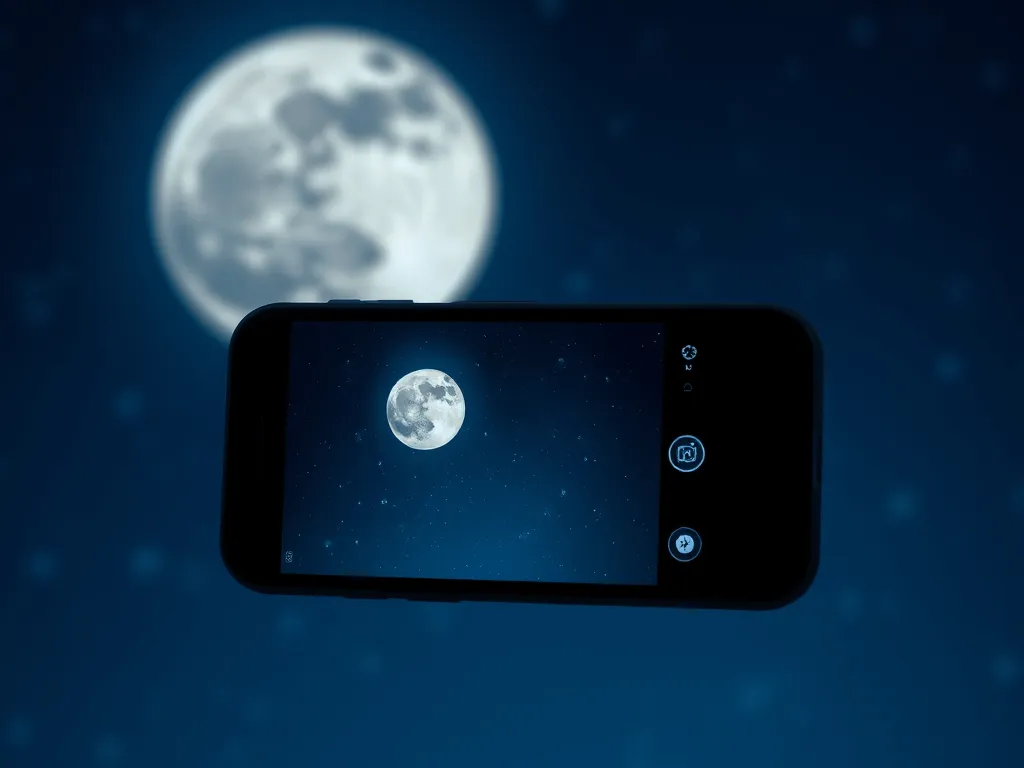 tryb pro aparat telefon ustawienia księżyc