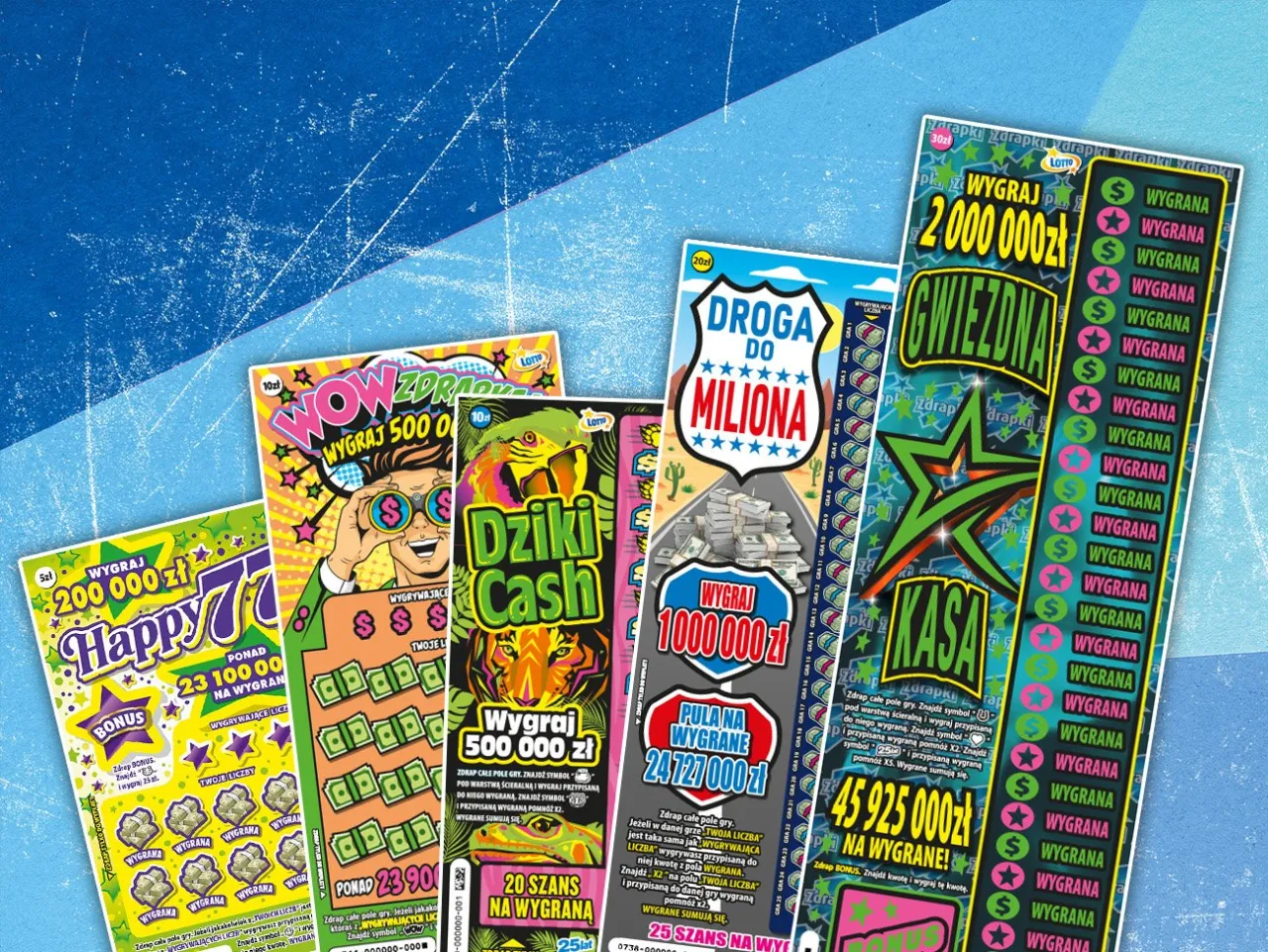 Różne rodzaje zdrapek Totalizator Sportowy