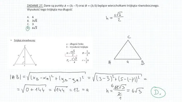 Wzór sznurowadłowy geometria analityczna