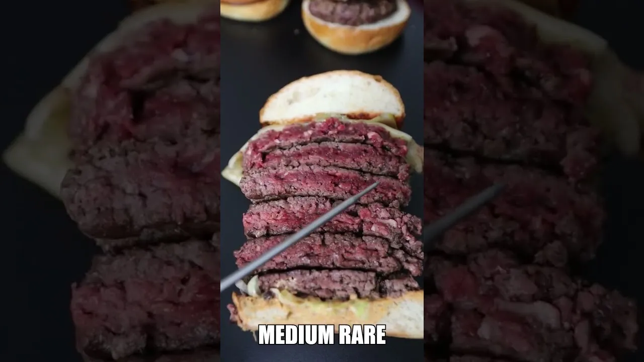 różne stopnie wysmażenia hamburgera