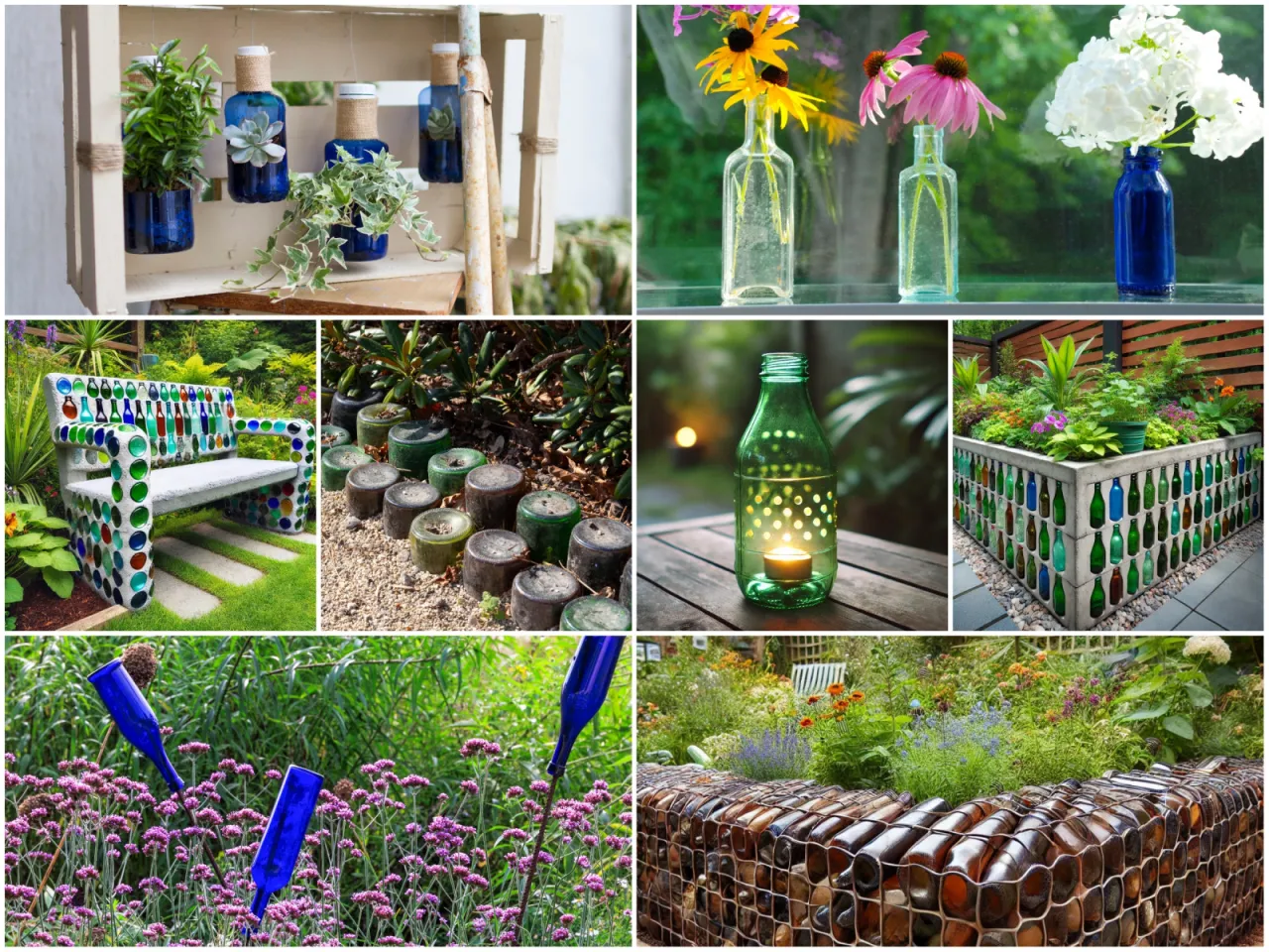 pomysły na upcykling butelek szklanych dekoracje
