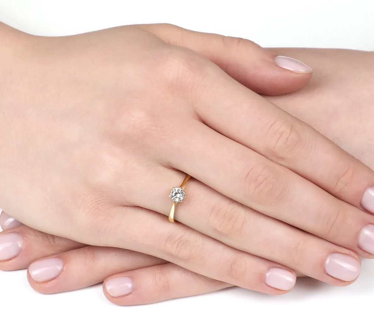 pierścionek zaręczynowy na prawej dłoni w Polsce