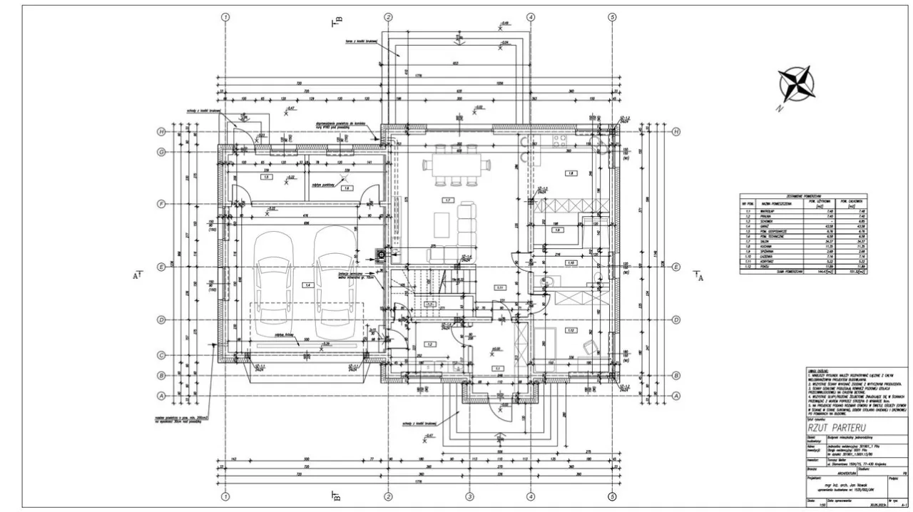 projekt budowlany rzuty architektoniczne