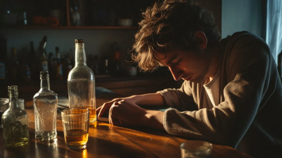 Osoba relaksująca się po alkoholu nawadnianie