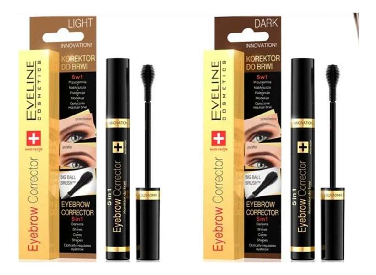 aplikacja korektora do brwi Eveline krok po kroku