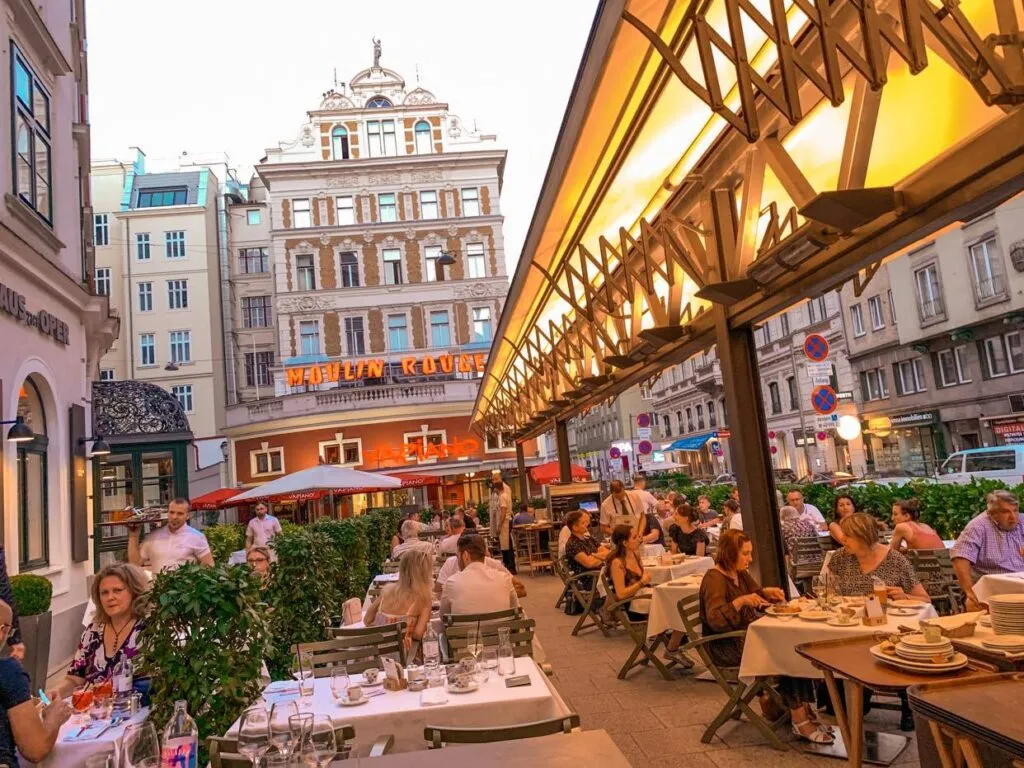 Wiedeń panorama miasto jedzenie