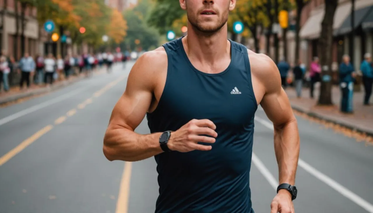 biegacz synchronizujący oddech z krokami, rytmiczne oddychanie