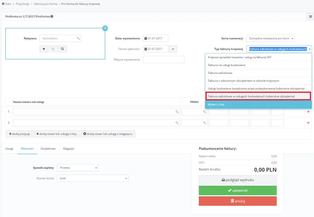 Klasyfikacja PKWiU dla usług budowlanych