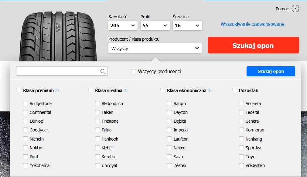 Rodzaje klas opon samochodowych premium średnia ekonomiczna porównanie
