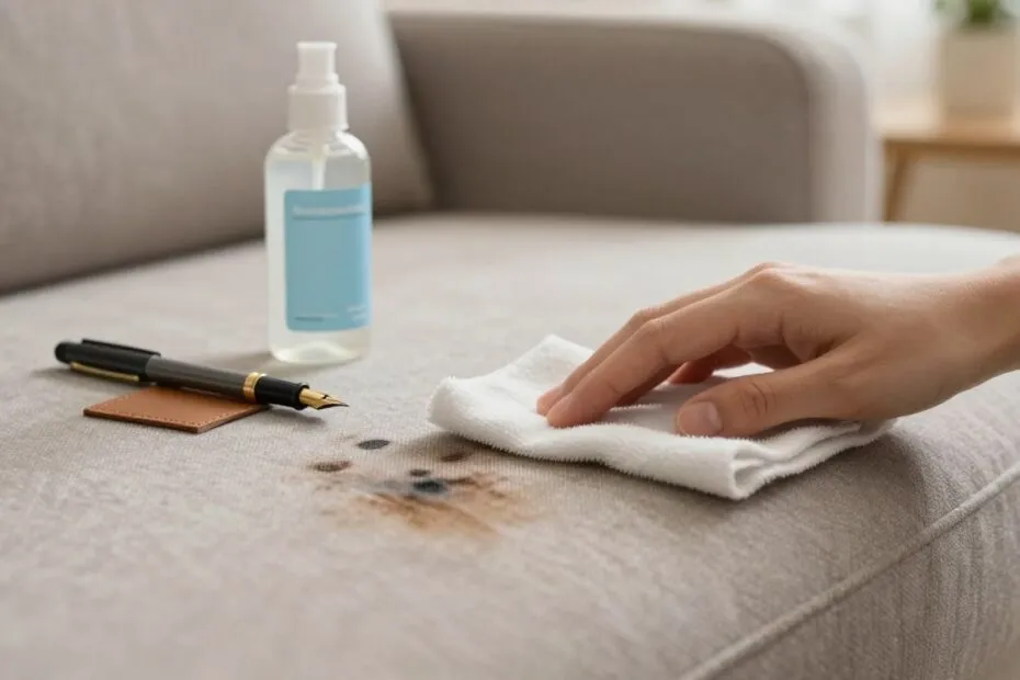 domowe sposoby na plamy z długopisu, środki czyszczące kanapę