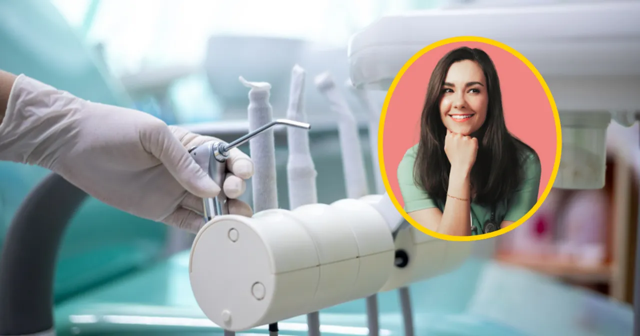 osoba z przeziębieniem i dentysta