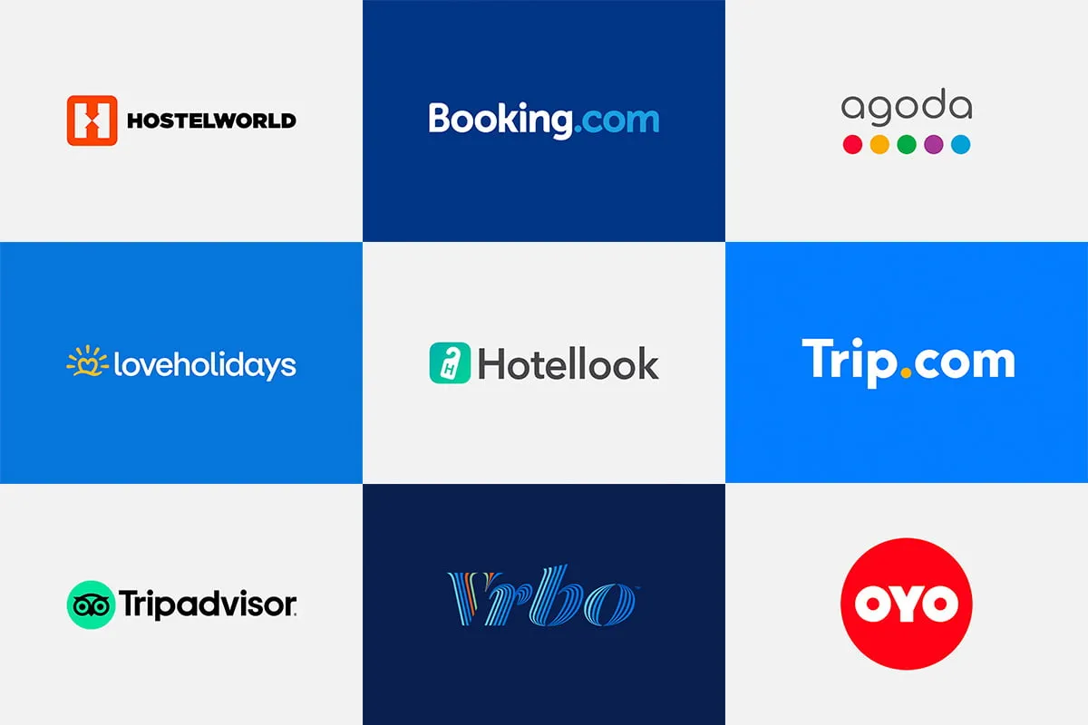 różne portale rezerwacyjne noclegów Booking Airbnb Trivago