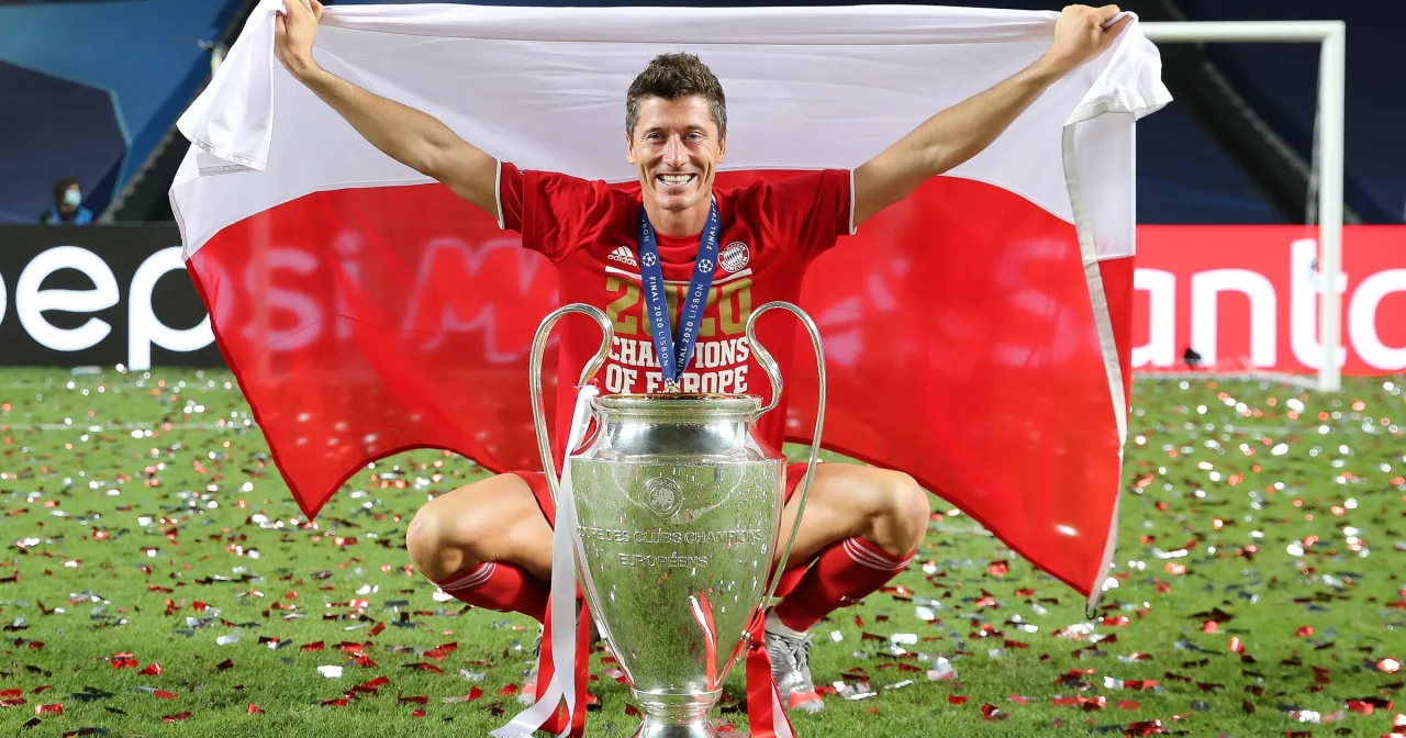 Robert Lewandowski Liga Mistrz&oacute;w 2020 puchar