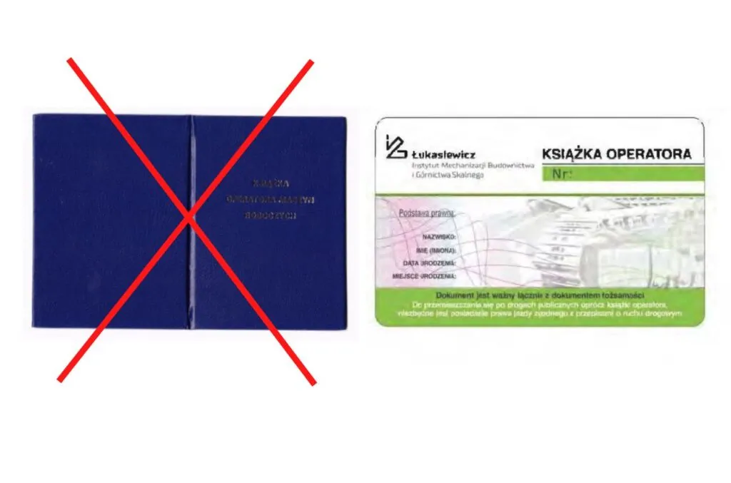 książeczka operatora maszyn roboczych IMBiGS