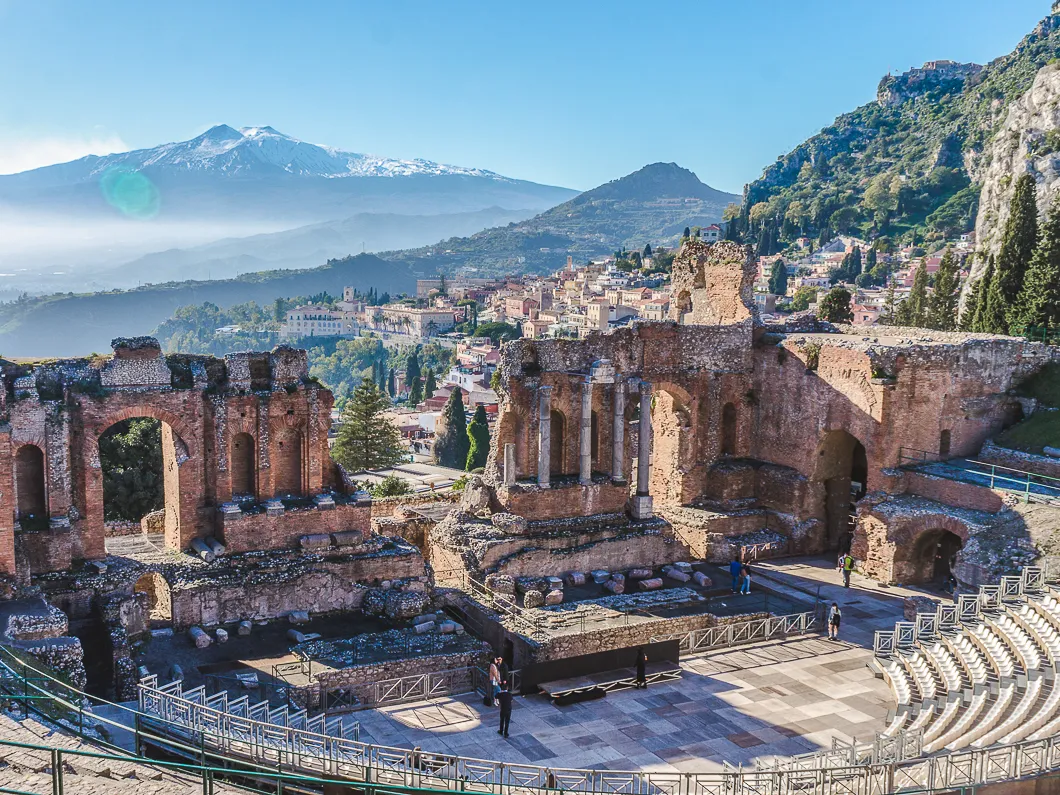 Taormina teatr grecki Etna