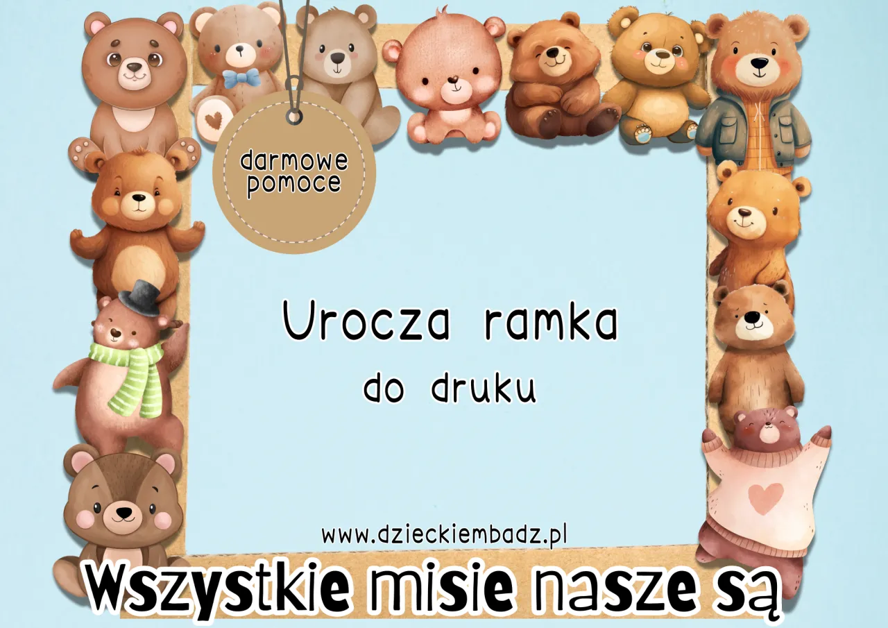 materiały do fotobudki miś DIY