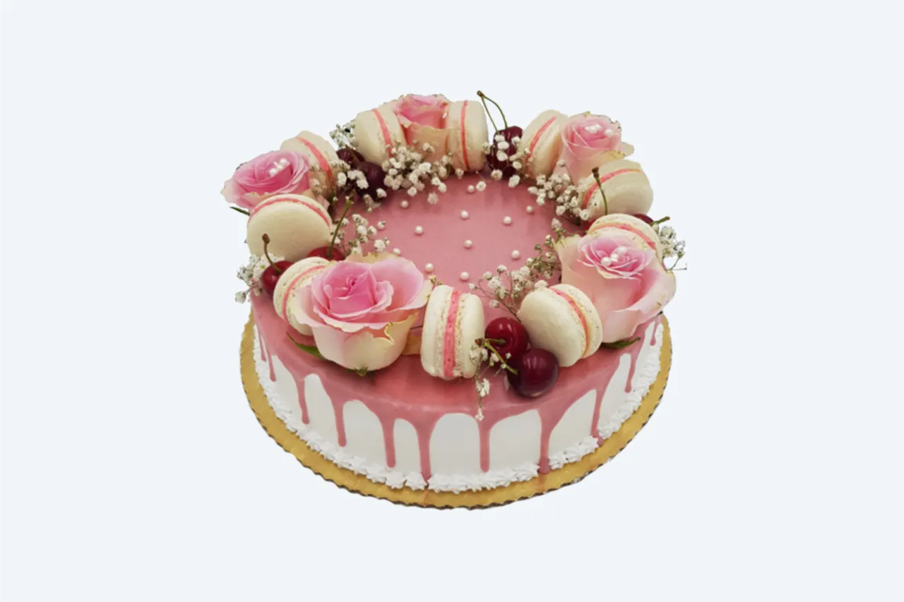 Kreatywne dekoracje ciast jadalne kwiaty drip cake