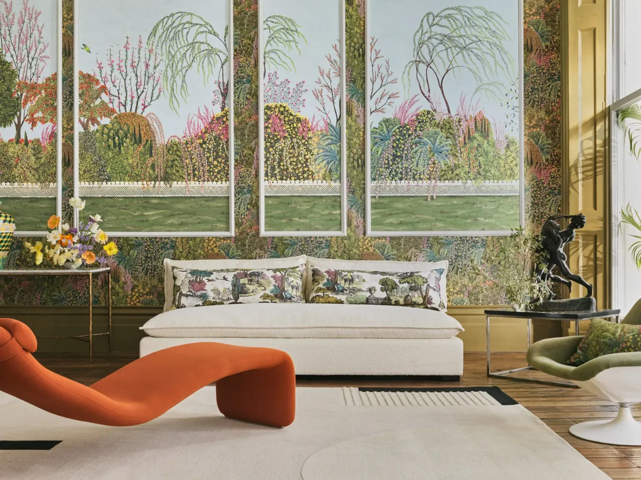 nowoczesne dekoracje ścienne nad kanapą neony metaloplastyka