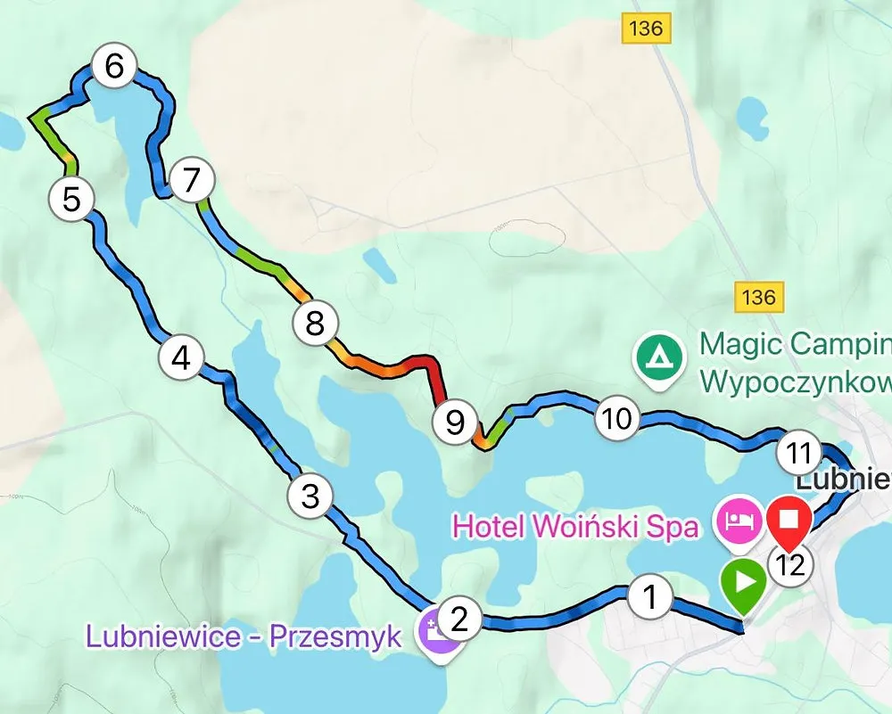 Mapa jezior lubuskich