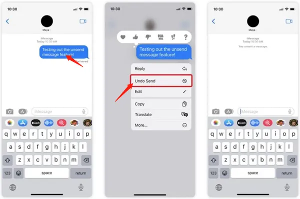 Jak cofnąć wysłanie iMessage krok po kroku