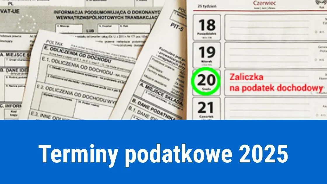 kalendarz podatkowy PIT 2025 terminy