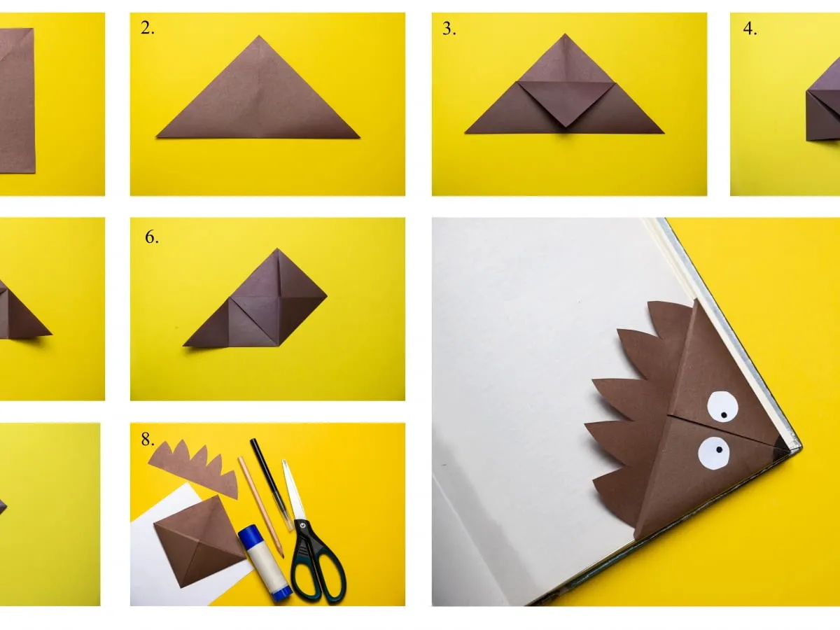 r&oacute;żne zakładki z papieru diy