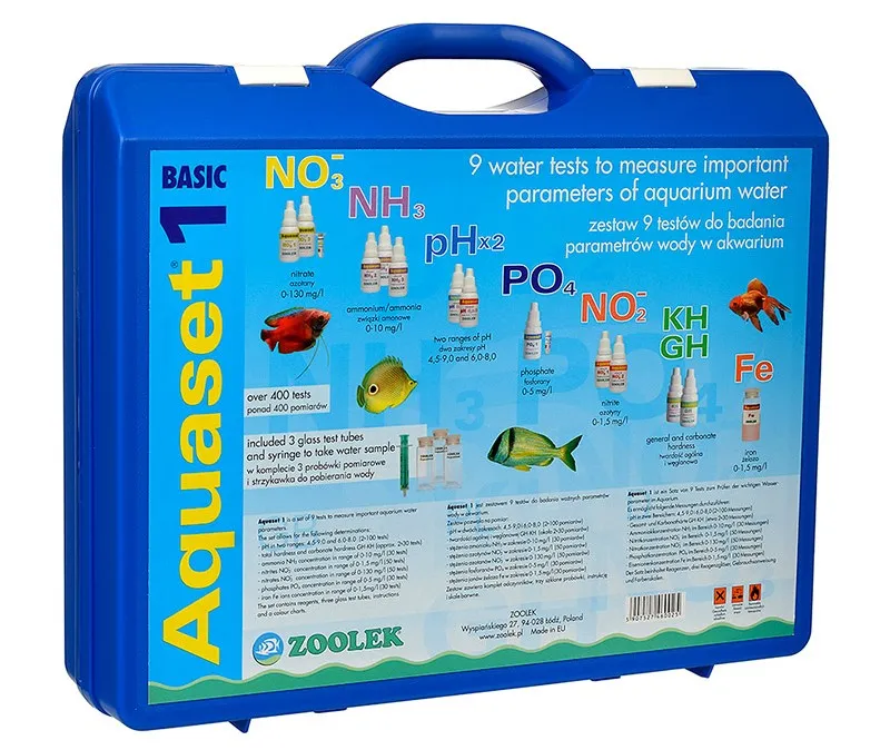 zestaw testów wody akwariowej