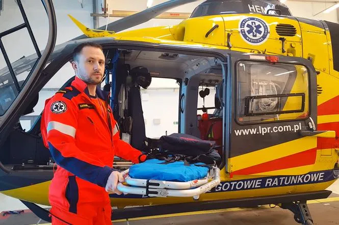 Śmigłowiec Lotniczego Pogotowia Ratunkowego w akcji