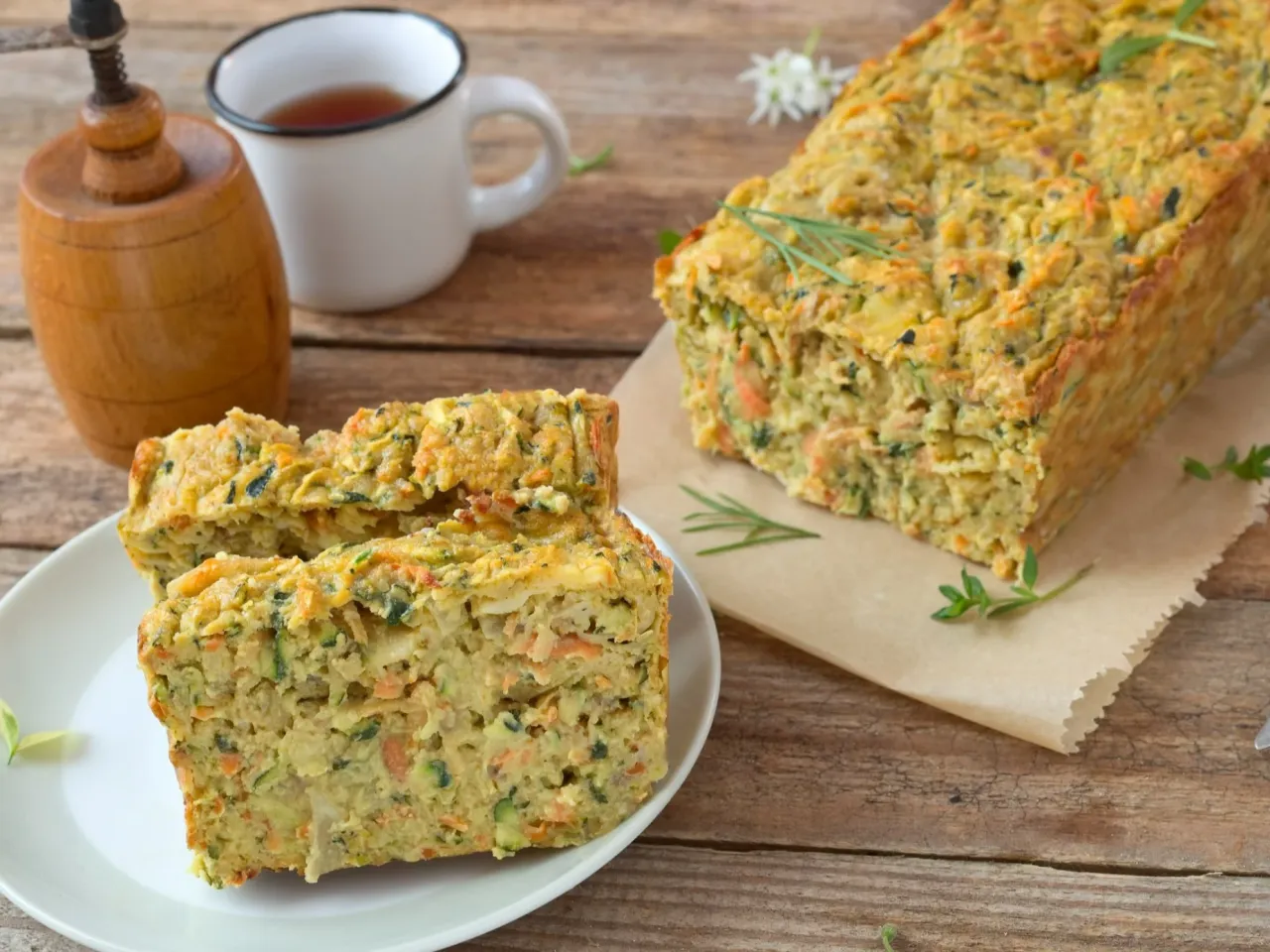 Pyszny, domowy przepis na zdrowe ciasto z cukinii i marchewki. Idealne na śniadanie lub przekąskę.