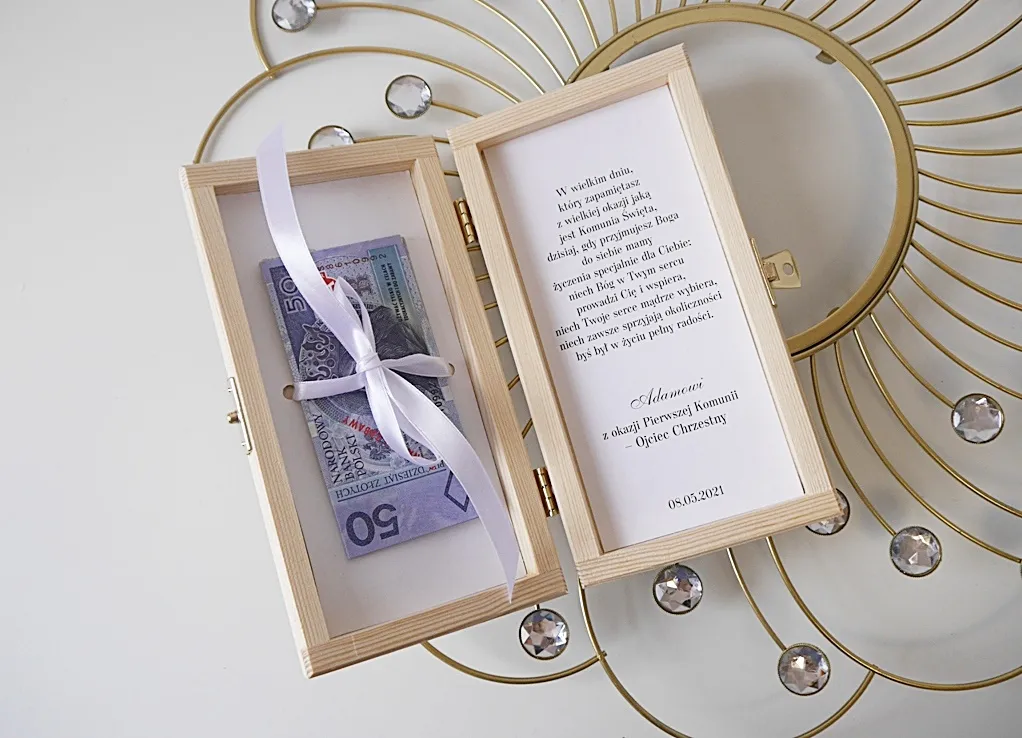 prezenty na komunię pieniądze koperta