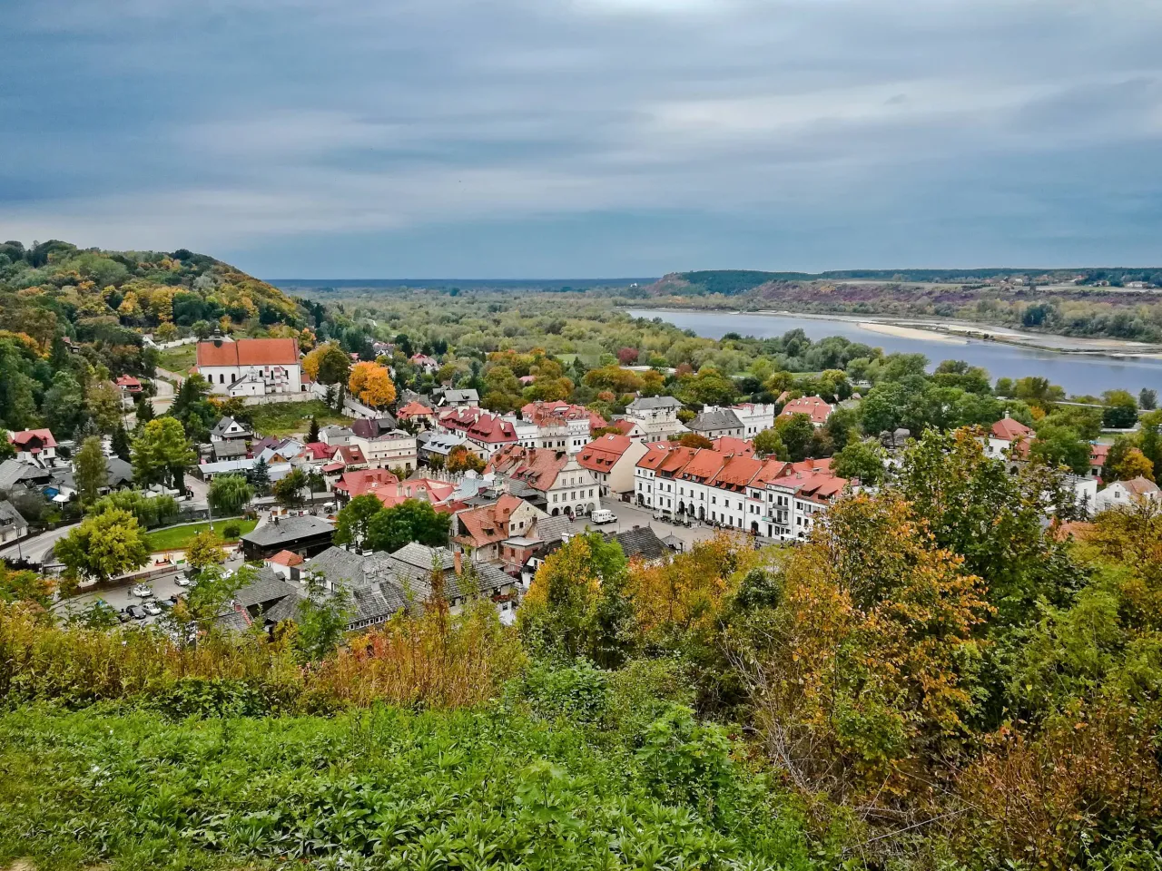 Widok na Wisłę z punktu widokowego Kazimierz Dolny