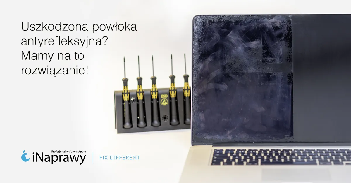 uszkodzona powłoka antyrefleksyjna